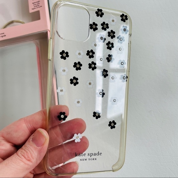 Kate Spade New Scattered Flowers with Jewels Wrap Case for iPhone 11 Pro Pro Max - Picture 2 of 5